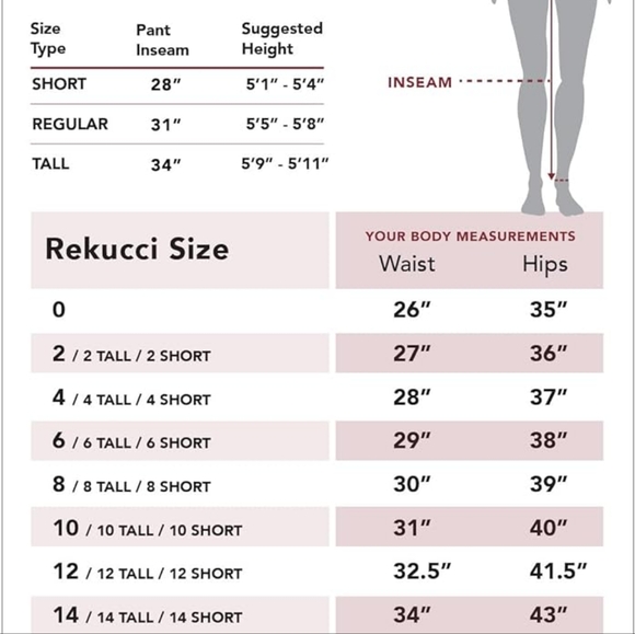 NWT Rekucci Women's Straight Leg Pant with Tummy Control. Black. 14 petite - Picture 10 of 10